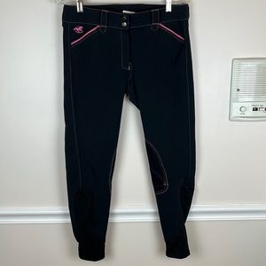 Piper Breeches by SmartPak, Black & Pink, Size 28 Regular, Like New!